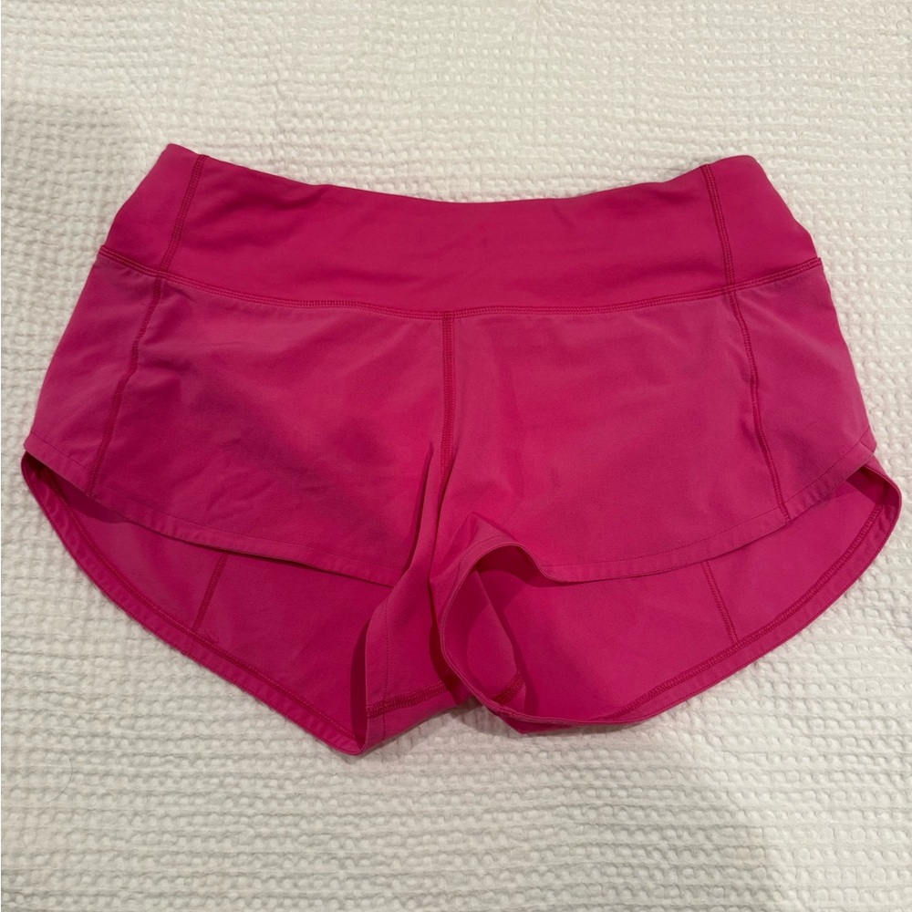 Lululemon Sonic Pink speed up low rise 2.5”